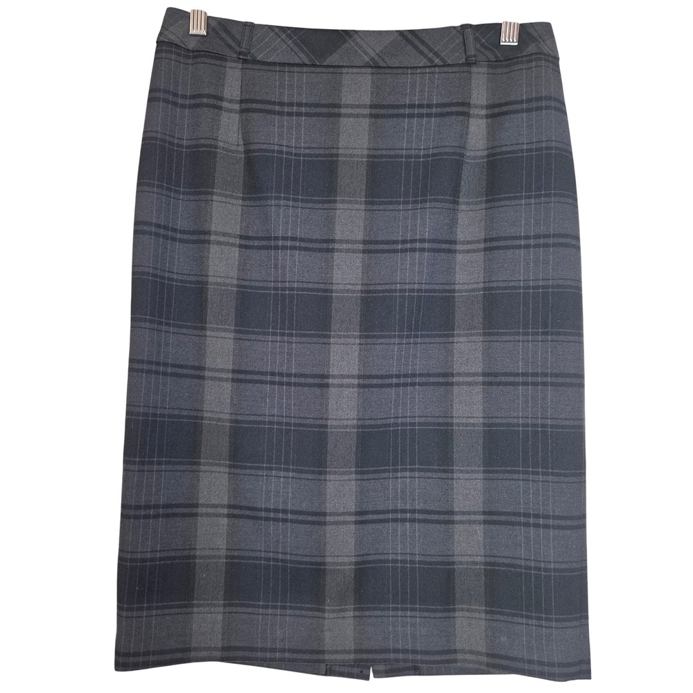 Vintage‎ Y2K Plaid Pencil Skirt Dark Academia Stretch Lined Sz 4